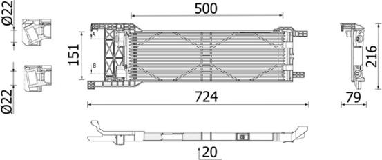 MAHLE CLC 325 000P — Chłodnica oleju, automatyczna przekładnia