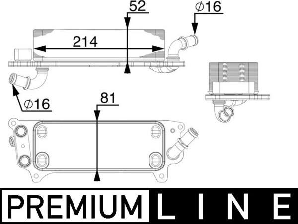 MAHLE CLC 77 000P — Chłodnica oleju, automatyczna przekładnia