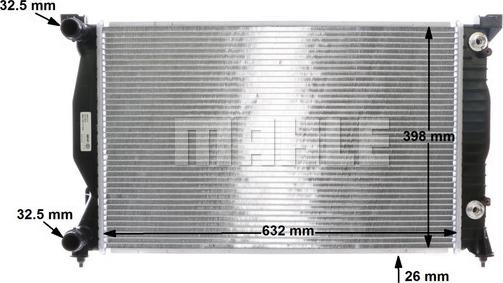 MAHLE CR 484 000S - CHŁODNICA VW A4 1.9-2.0TDI 00-