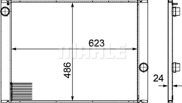 MAHLE CR 581 000P - CHŁODNICA BMW 520-530 E60-E61 03-
