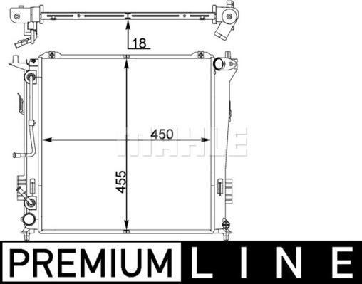 MAHLE CR 1404 000P — Chłodnica, układ chłodzenia silnika