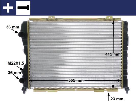 MAHLE CR 1408 000S — Chłodnica, układ chłodzenia silnika
