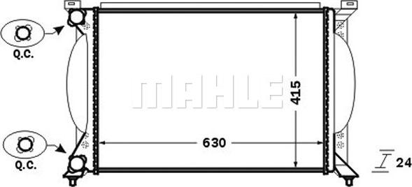 MAHLE CR 1417 000S - CHŁODNICA VW A4 1.9-2.0TDI 00-