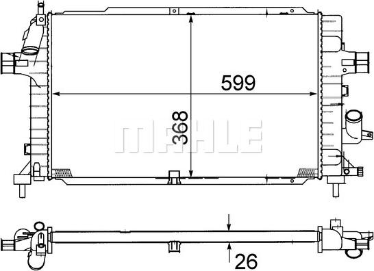 MAHLE CR 1687 000S - CHŁODNICA OPEL ASTRA H 1.7CDTI