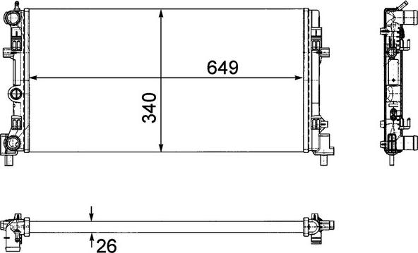 MAHLE CR 1096 000P — Chłodnica, układ chłodzenia silnika