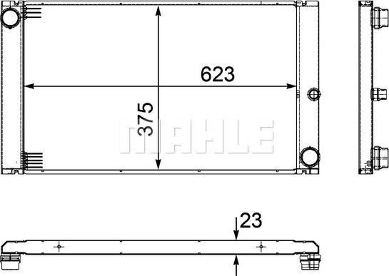 MAHLE CR 1093 000P - CHŁODNICA BMW 520D 2.0D 10-04-
