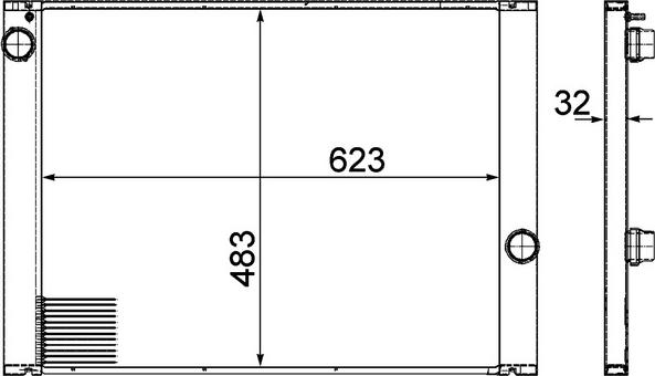 MAHLE CR 1067 000P — Chłodnica, układ chłodzenia silnika