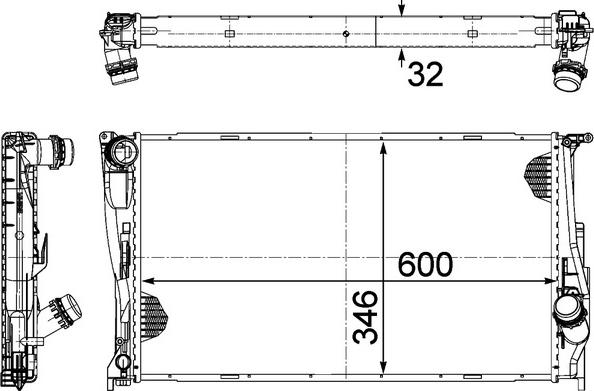 MAHLE CR 1084 000P — Chłodnica, układ chłodzenia silnika