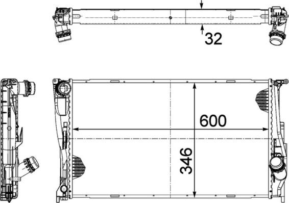 MAHLE CR 1085 000P — Chłodnica, układ chłodzenia silnika