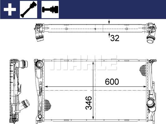 MAHLE CR 1083 000S - CHŁODNICA BMW 1-3 E81-E90 04-