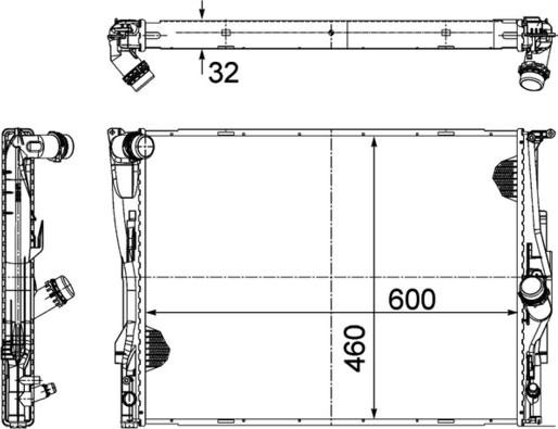MAHLE CR 1711 000P — Chłodnica, układ chłodzenia silnika