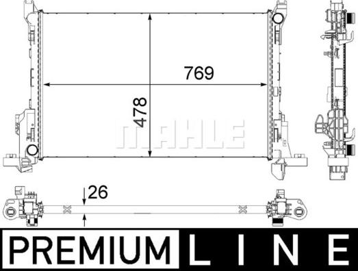 MAHLE CR 84 000P — Chłodnica, układ chłodzenia silnika