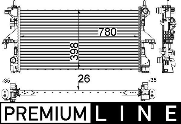 MAHLE CR 808 000P - CHŁODNICA FIAT DUCATO 2.3MULTIJET 15- AC