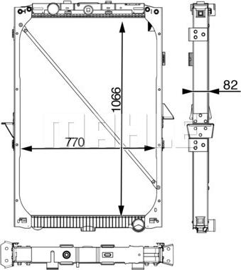 MAHLE CR 819 001P - Chłodnica, układ chłodzenia silnika