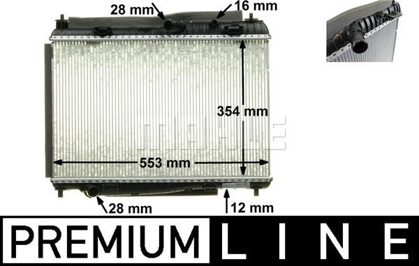 MAHLE CR 87 000P — Chłodnica, układ chłodzenia silnika