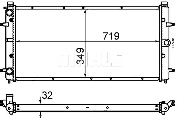 MAHLE CR 398 000S - CHŁODNICA VW T4 1.8-2.5TD