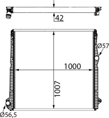 MAHLE CR 2453 000S — Chłodnica, układ chłodzenia silnika