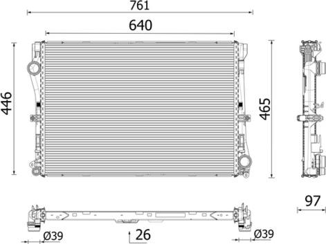MAHLE CR 2640 001P — Chłodnica, układ chłodzenia silnika
