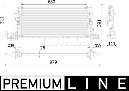 MAHLE CR 2251 000P — Chłodnica, układ chłodzenia silnika