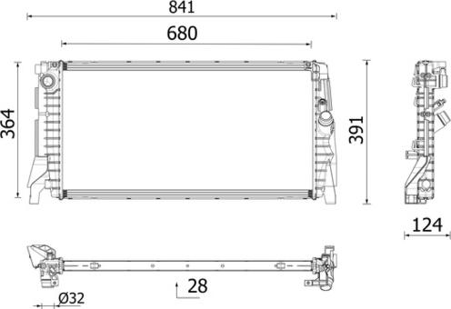 MAHLE CR 2747 000P — Chłodnica, układ chłodzenia silnika