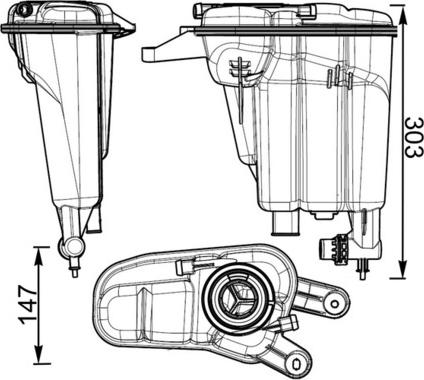MAHLE CRT 95 000S — Zbiorniczek wyrównawczy, płyn chłodzący