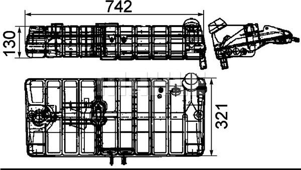MAHLE CRT 48 000S — Zbiorniczek wyrównawczy, płyn chłodzący
