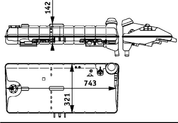 MAHLE CRT 50 000S — Zbiorniczek wyrównawczy, płyn chłodzący