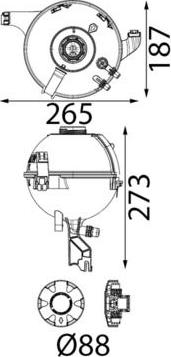MAHLE CRT 347 000S — Zbiorniczek wyrównawczy, płyn chłodzący
