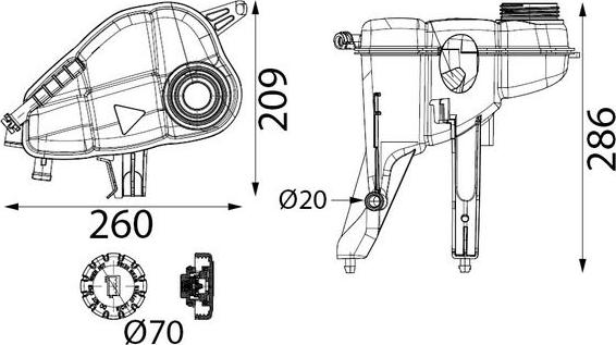 MAHLE CRT 362 000S — Zbiorniczek wyrównawczy, płyn chłodzący