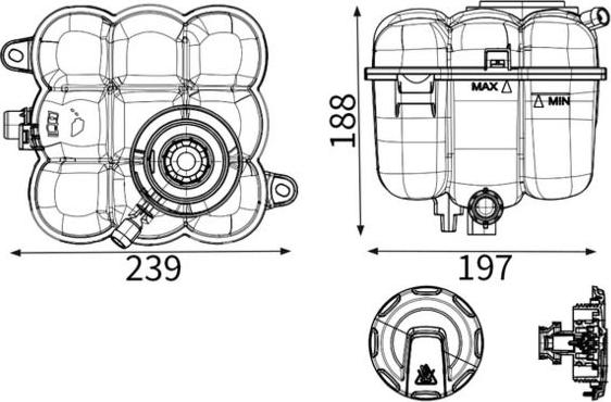 MAHLE CRT 309 000S — Zbiorniczek wyrównawczy, płyn chłodzący