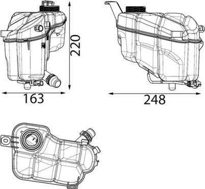 MAHLE CRT 244 000S — Zbiorniczek wyrównawczy, płyn chłodzący