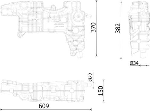 MAHLE CRT 250 000S — Zbiorniczek wyrównawczy, płyn chłodzący