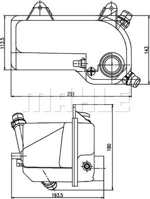 MAHLE CRT 204 000S — Zbiorniczek wyrównawczy, płyn chłodzący