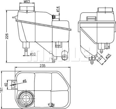 MAHLE CRT 202 000S — Zbiorniczek wyrównawczy, płyn chłodzący
