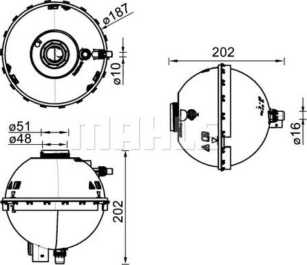 MAHLE CRT 211 000S — Zbiorniczek wyrównawczy, płyn chłodzący