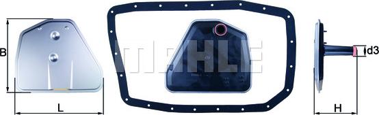 MAHLE HX 162D — Filtr hydrauliczny, automatyczna skrzynia biegów