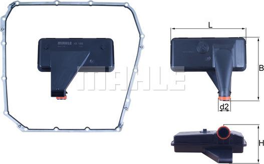 MAHLE HX 185D — Filtr hydrauliczny, automatyczna skrzynia biegów