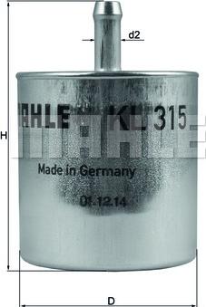 MAHLE KL 315 - FILTR PALIWA