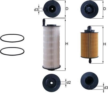 MAHLE KX 646KIT — Filtr paliwa