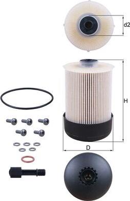 MAHLE KX 338/22D — Filtr paliwa