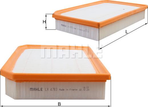 MAHLE LX 4783 - Filtr powietrza
