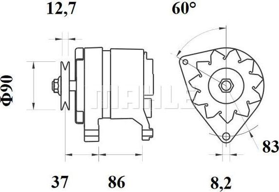 MAHLE MG 110 - Alternator