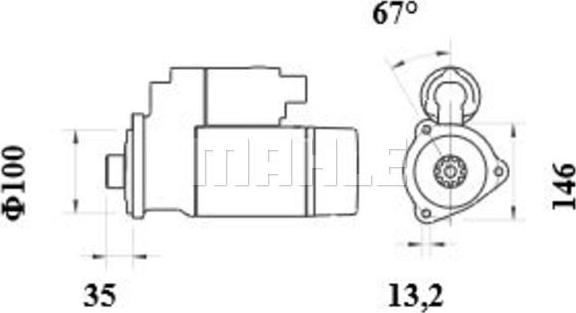 MAHLE MS 1002 - Rozrusznik