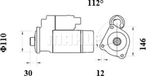 MAHLE MS 1007 - Rozrusznik