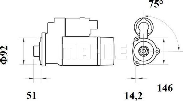 MAHLE MS 781 - Rozrusznik