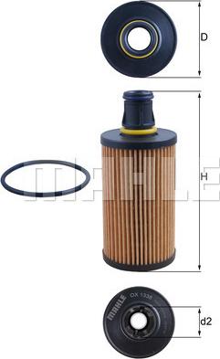 MAHLE OX 1338D — Filtr oleju