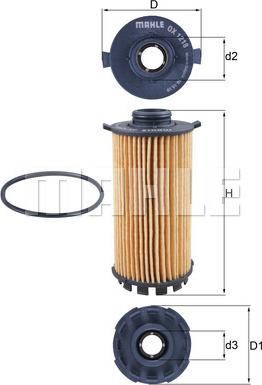 MAHLE OX 1218D — Filtr oleju