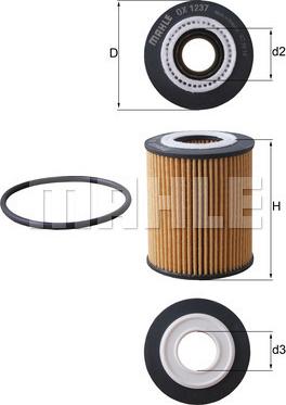 MAHLE OX 1237D — Filtr oleju