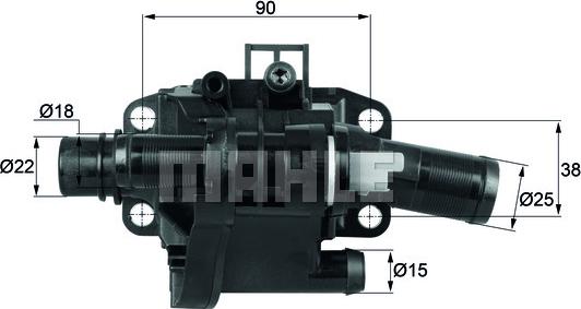 MAHLE TH 41 83 - TERMOSTAT FOCUS II 1.6TDCI 04--Z OBUD-