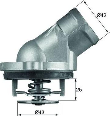 MAHLE TI 45 87D — Termostat, środek chłodzący